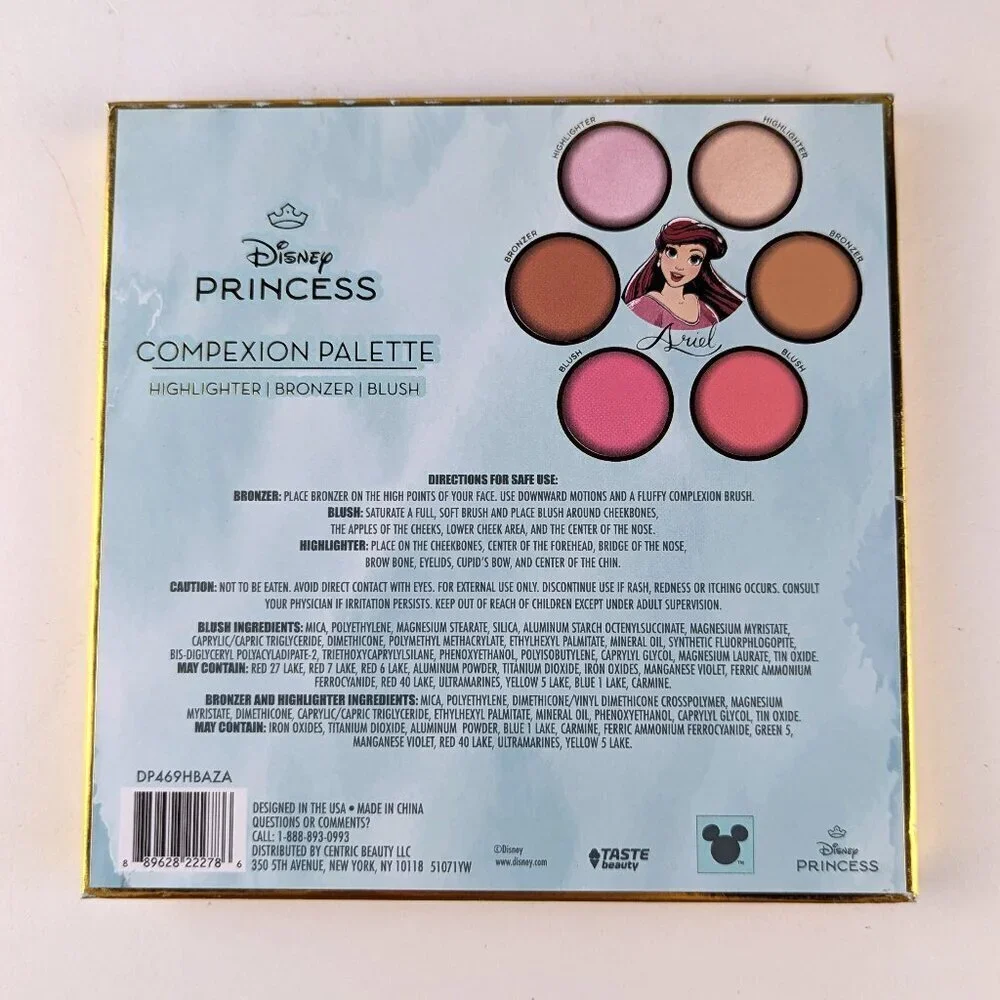 NEW Disney Princess Ariel Little Mermaid Complexion Palette by Taste Beauty
